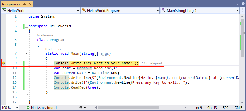 Visual Studio step in method source - C#