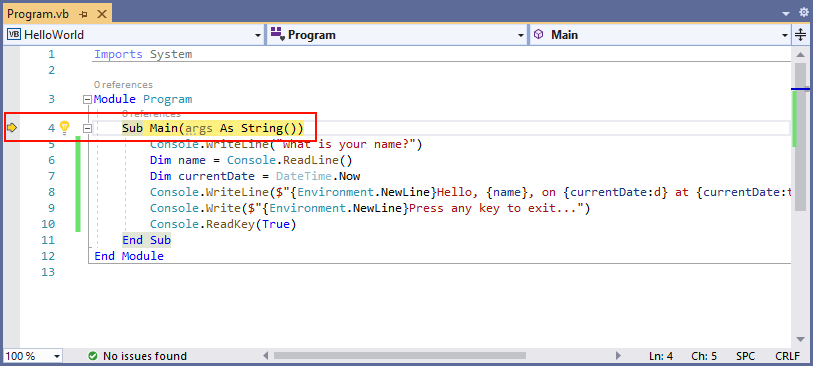 Visual Studio step into method - Visual Basic