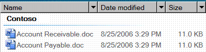 Graphic of a List View control with two data items
