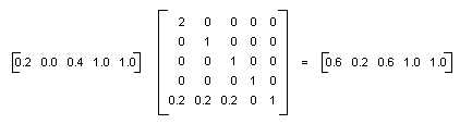 Screenshot of a transformation multiplication matrix.