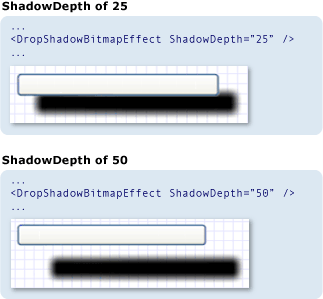 Screenshot: Compare ShadowDepth property values