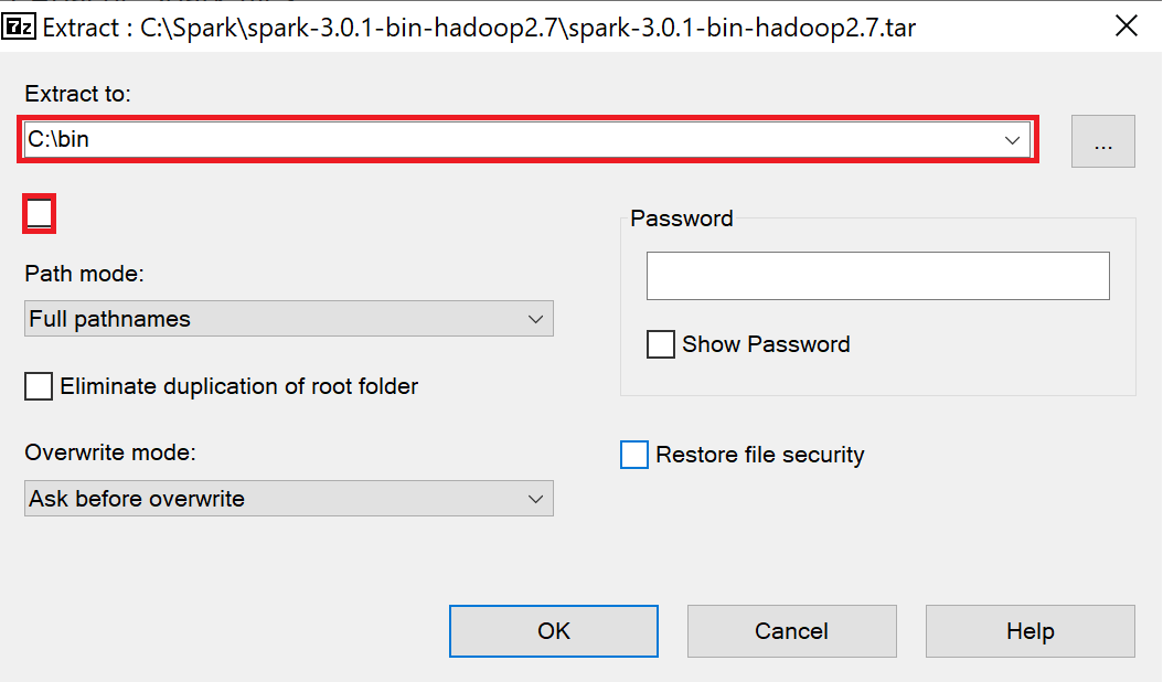 download spark 2.10. bin hadoop2.7 tgz line command