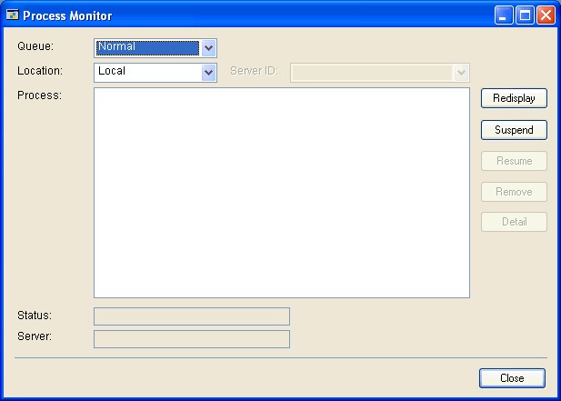 Screenshot of the Process Monitor.
