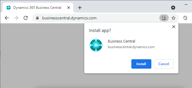 illustration of a button for installing an app in Chrome.