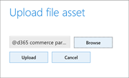 LCS "Upload file asset" dialog box