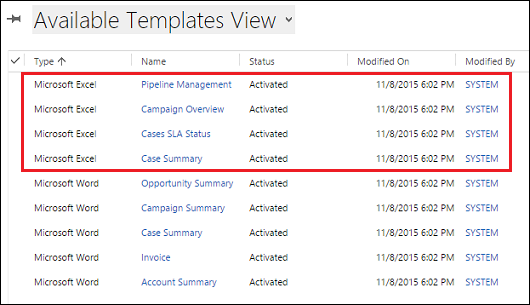 Try out the Excel templates included with Dynamics 365