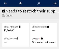 Verify a quote in Dynamics 365 apps on a phone