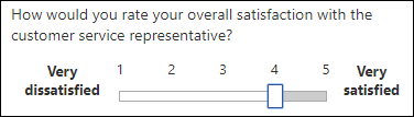 Example of a customer satisfaction question