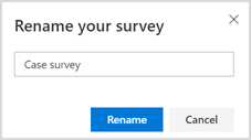 Rename your survey.