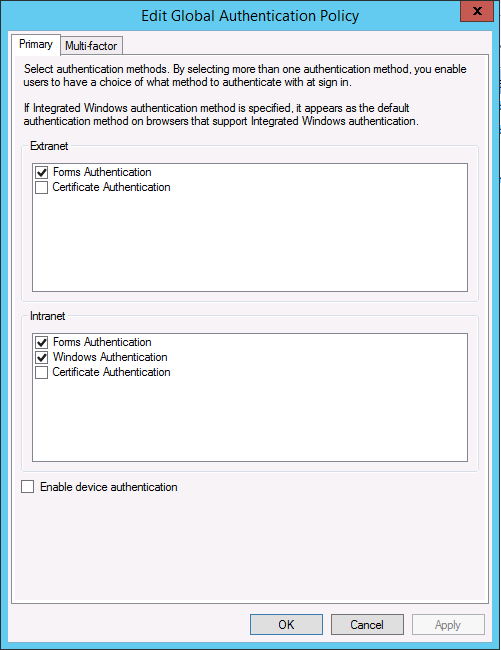 Enable forms authentication.