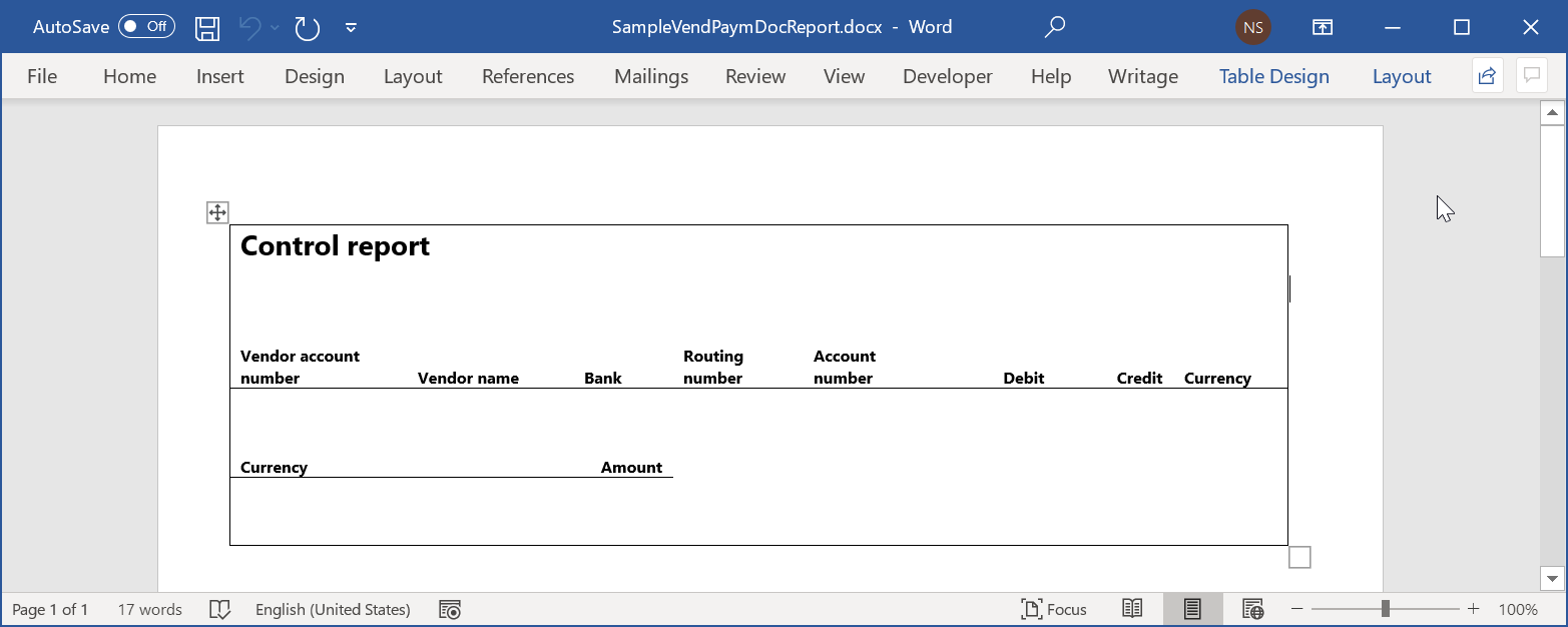 Design a new ER configuration to generate reports in Word format For Microsoft Word Templates Reports