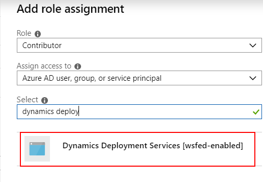 Dynamics Deployment Services [wsfed-enabled.]