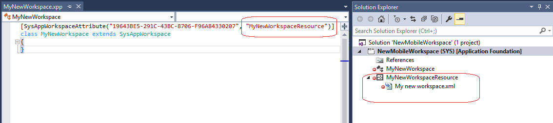 AOT resource name in the workspace class.