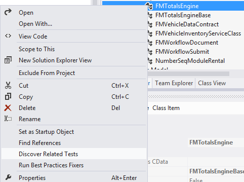 Example of test cases displayed in Test Explorer.