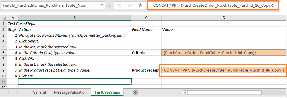 Creating a formula in Excel 2.