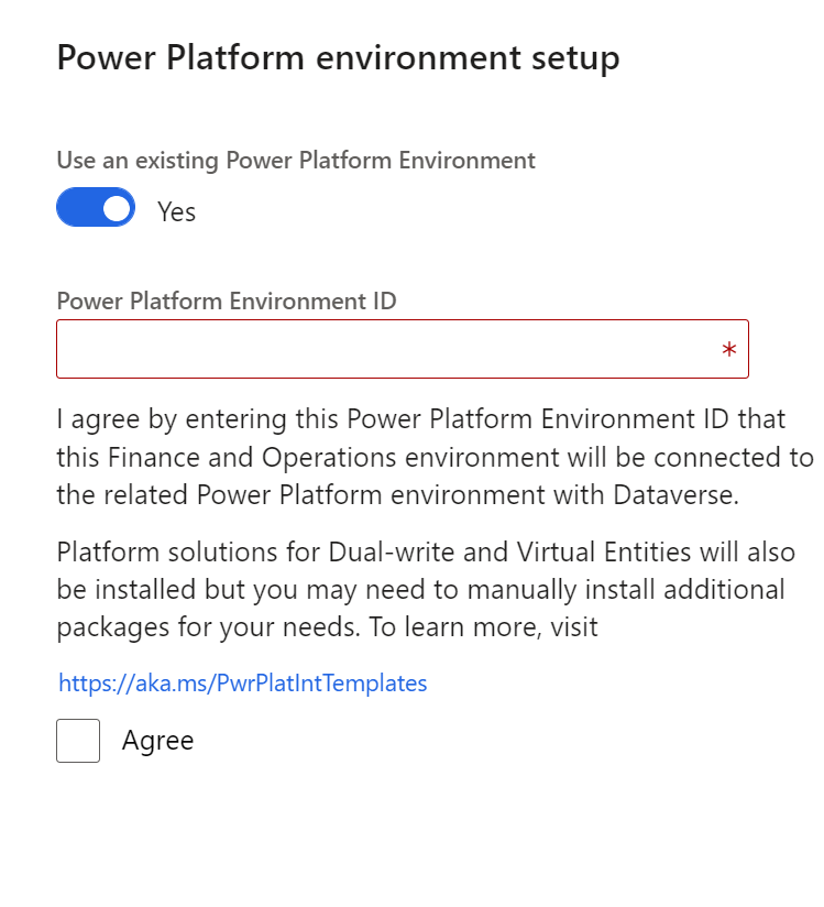 Connecting to an existing Power Platform environment.