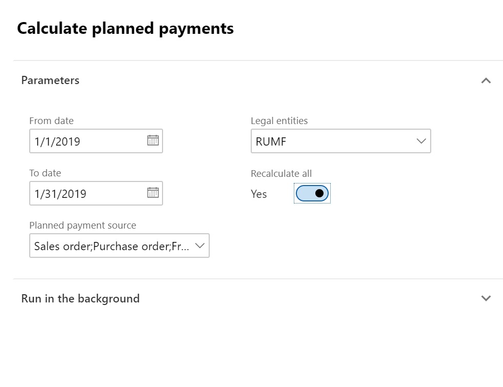 Calculate planned payments.