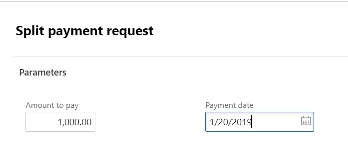 Split a payment request.