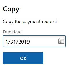 Copy a payment request.