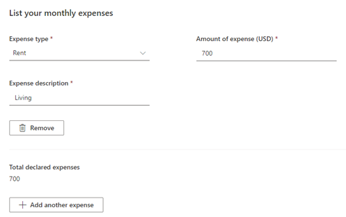 Declare expenses.