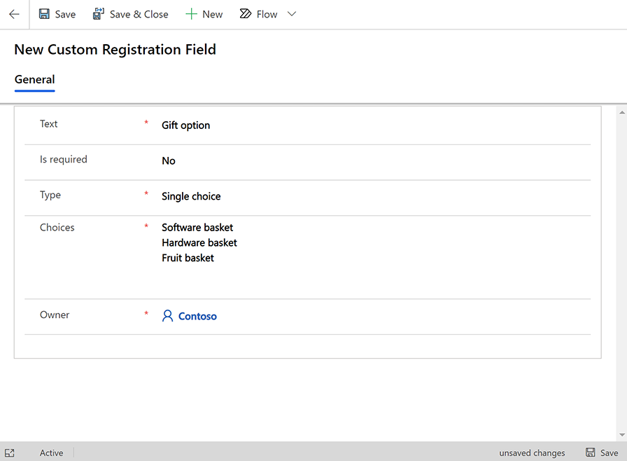 Fields registration form Custom user