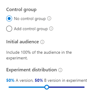 A/B test with no control group
