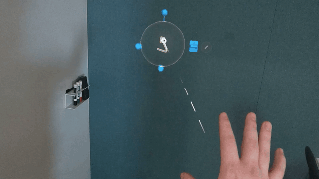 Hand ray move animation.