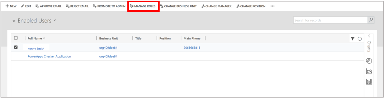 Manage Roles button.