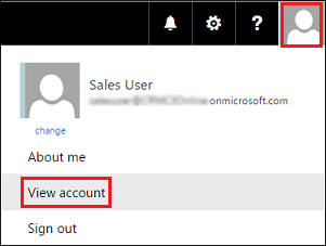 View Microsoft 365 account settings.