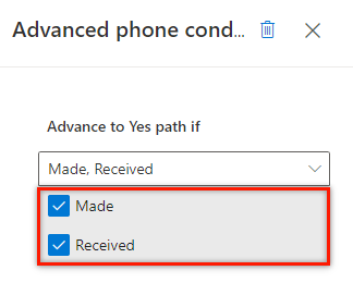 Select the Made and Received options.