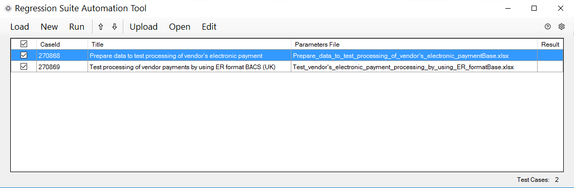 RSAT automation and parameters files created in RSAT.