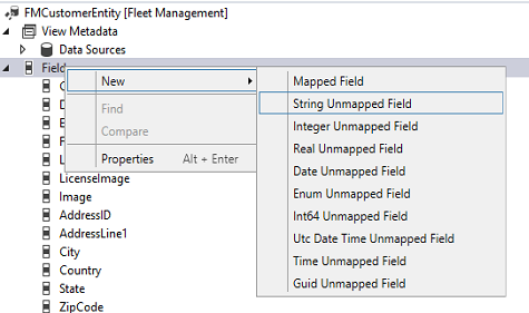 Creating a new string unmapped field