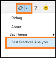 Select Best Practices Analyzer from the Settings list.