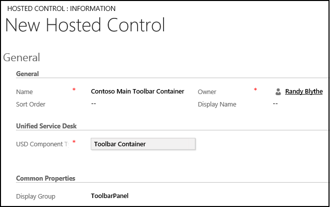 Toolbar Container hosted control.