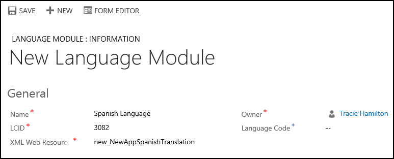 New language module.