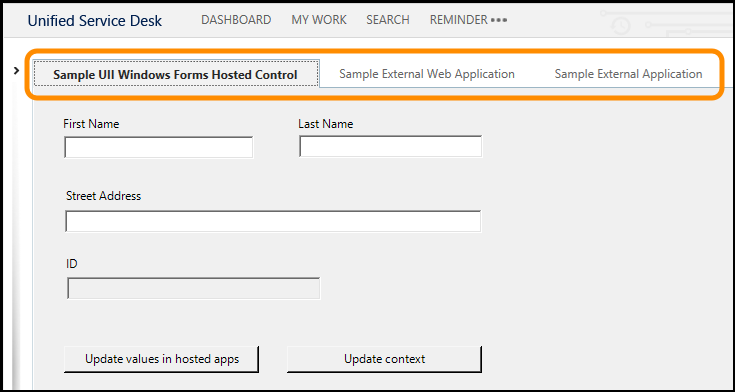 Sample hosted controls available.