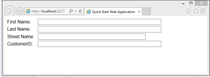 Web app in Visual Studio.