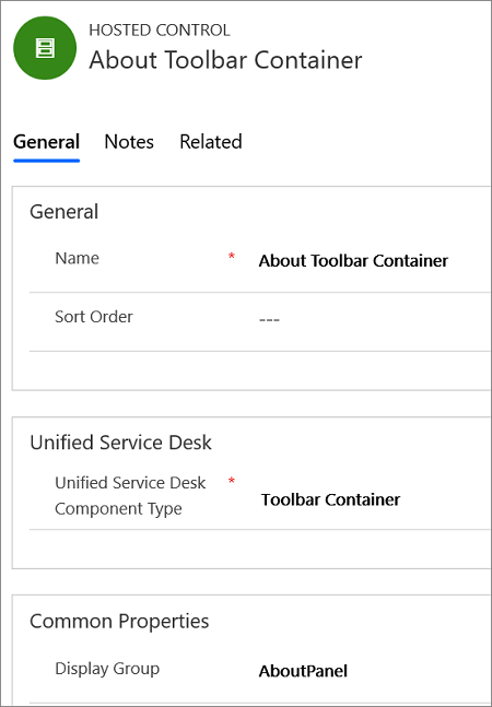 Create Toolbar Container hosted control.
