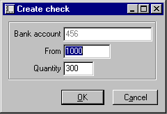Example of a simple dialog