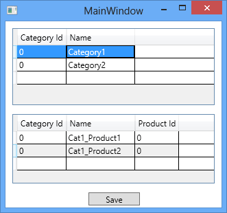 Main Window with new categories and products