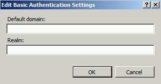 Screenshot of the Edit Basic Authentication Settings window.