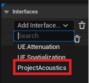 Project Acoustics interface in MetaSounds