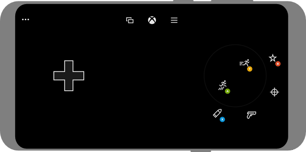 Screenshot of touchscreen controls in a 2D platformer title