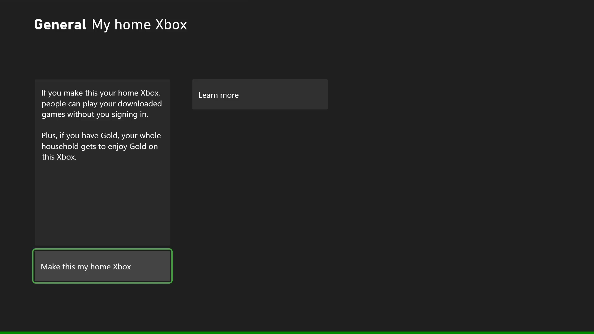 Screenshot of My home Xbox