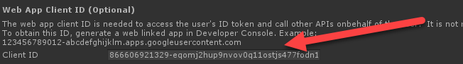 Google Play Developer Console Web App Client ID