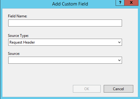 Screenshot of the Add Custom Field dialog with the default options.