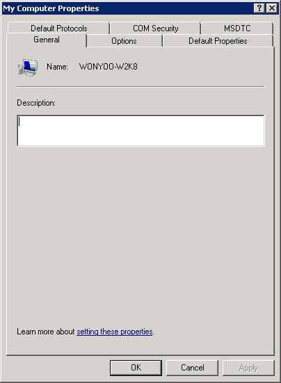 Screenshot of the My Computer Properties dialog box. The General tab is displayed.