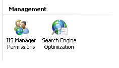 Screenshot showing the Search Engine Optimization icon.
