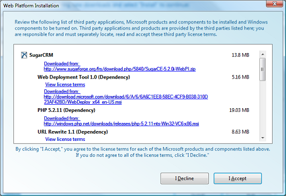download combinato con l'installazione di Windows Installer 2.0