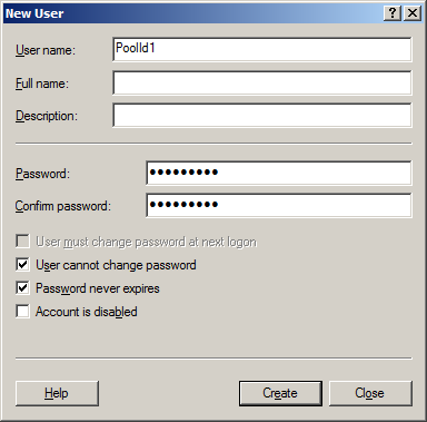 Screenshot of the New User dialog box is displayed.